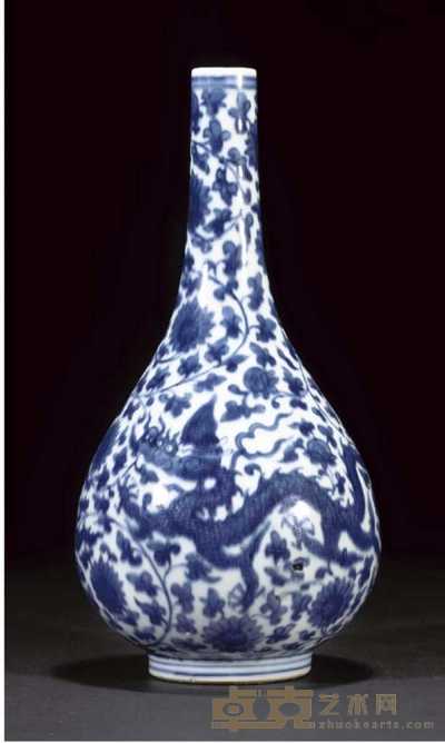 Kangxi A blue and white pear-shaped bottle vase 